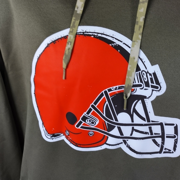 Nike Cleveland Browns NFL On Field Camo Men's Size XL Hoodie Therma Fit Football - Picture 6 of 13